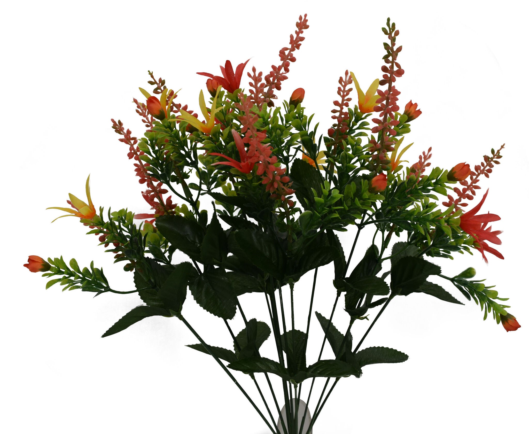 Bring a touch of charm and elegance to your space with this Star Flower Bush. This beautifully crafted artificial bush features delicate star-shaped blooms in vibrant colors