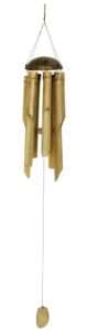 Introduce a serene touch of tropical charm to your outdoor space with this Bamboo and Coconut Wind Chime. Combining the natural beauty of bamboo and coconut