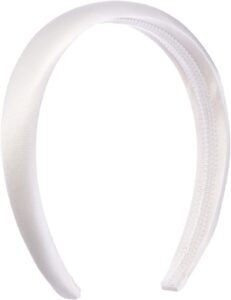 This satin bridal headband creates a simple and classic look for your hair. It is perfect for weddings