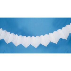 This tissue paper heart garland is perfect for decorating pews