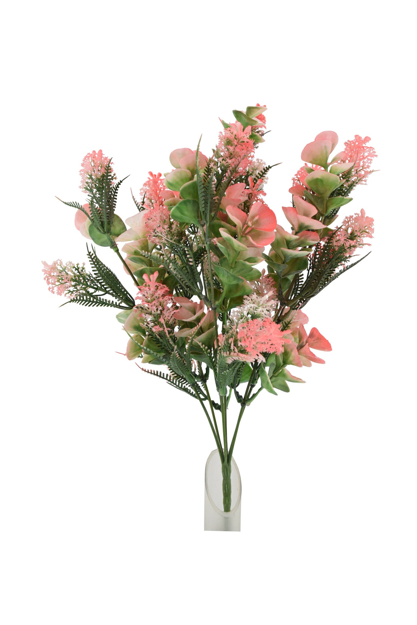 Add a vibrant splash of color to your decor with this Mini Cone Mixed Bush. Featuring a delightful blend of soft pink