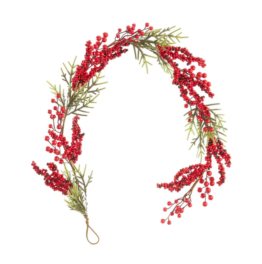 5FT BERRY GARLAND W/PE PINE